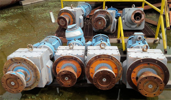 6 Units Metso Model 610-3s-mil Leach Tank Agitators With Shafts And Paddles)